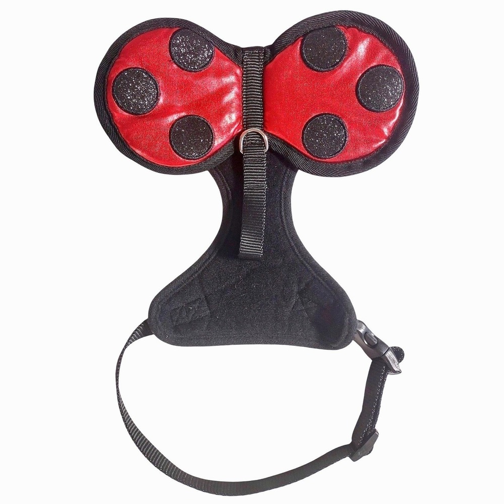 Ladybug‎ Pet Harness Small Red Black Excellent Glitter Wing Costume - Picture 2 of 5